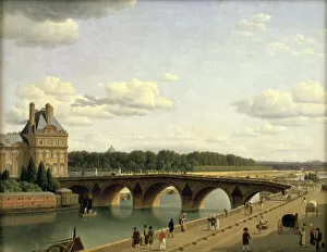 Men And Women Gallery: Paris, view of the Pont Royal, Quai Voltaire, 1812. Artist: CW Eckersberg