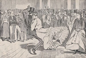 Images Dated 10th November 2020: A Parisian Ball - Dancing at the Casino (Harpers Weekly, Vol. XI), November 23, 1867