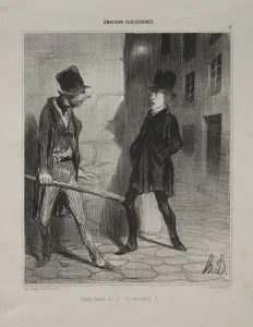 Honoré Daumier French Gallery: Parisian Emotions, plate 11: What Time is it Please?, 24 November 1839