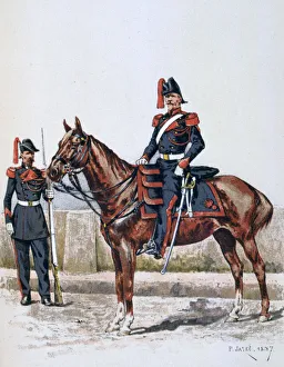 Francois Cudet Prints: Parisian Republican Guard, 16 May 1848 - 1 Febuary 1849 (1887). Artist: A Lemercier