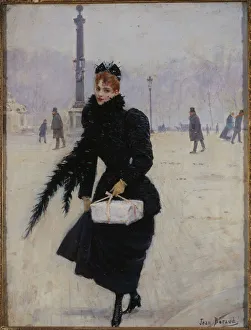 Jean 1849 1936 Prints: Parisian woman, Place de la Concorde