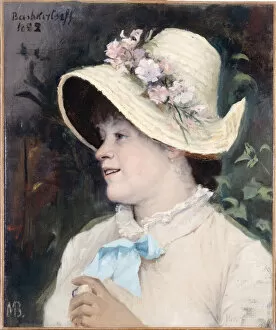 Bashkirtseff Collection: Parisian woman (Portrait of Irma), 1882. Artist: Bashkirtseva, Maria Konstantinovna (1860-1884)