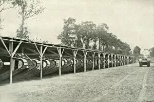 Tank Collection: A Park of British Tanks just behind the front line, (1919). Creator: Unknown