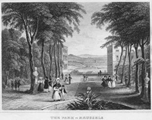 Bond Collection: The Park in Brussels, 1850. Artist: H Bond