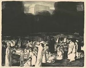 Bellows George Wesley Gallery: In the Park, Dark, 1916. Creator: George Wesley Bellows