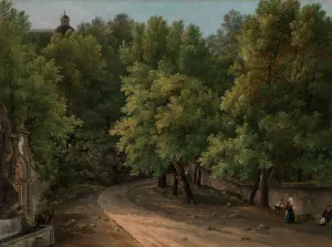 From the Park at Palazzo Chigi, Ariccia, between 1827 and 1829. Creator: Evelina Stading