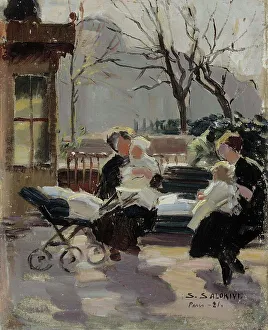 Park in Paris, 1921. Creator: Santeri Salokivi