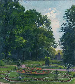 1911 Prints: Park in Petrzalka, around 1911. Creator: Gustav Mally