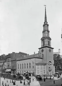 Transparency Prints: Park Street Church, Boston, Mass. between 1900 and 1920. Creator: Unknown