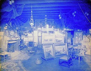 Artists House Prints: Parker Mann's Studio, between 1890 and 1950. Creator: Frances Benjamin Johnston