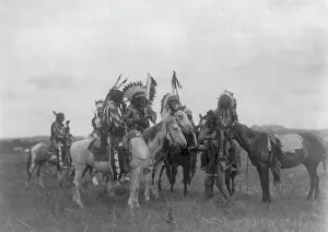 War Party Prints: The Parley, c1908. Creator: Edward Sheriff Curtis