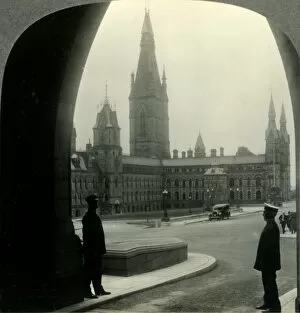 Ottawa Gallery: Parliament Buildings and West Block with McKenzie Tower. Ottawa, Canada. c1930s