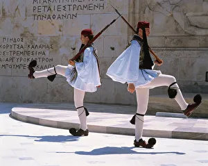Light Infantry Prints: Parliament and Changing of the Guard, Athens, Greece, 2012. Creator: Ethel Davies