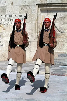 Light Infantry Prints: Parliament and Changing of the Guard, Athens, Greece, 2003. Creator: Ethel Davies