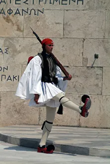 Light Infantry Prints: Parliament and Changing of the Guard, Athens, Greece, 2003. Creator: Ethel Davies