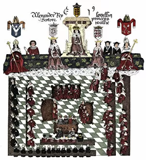 Arnold Wright Gallery: Parliament of Edward I, 13th century, (c1905)