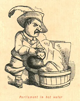 The Comic History Of England Gallery: Parliament in hot water, 1897. Creator: John Leech