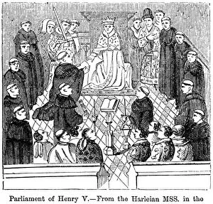 Images Dated 18th July 2007: The parliament of King Henry V (1387-1422)