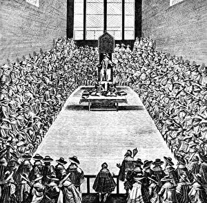 James I Gallery: Parliament in Session in the Reign of James I, early 17th century, (c1902-1905)