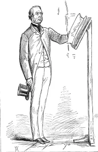 Parliamentary Sketches: in the Lobby - the Guardian of the Constitution, 1880. Creator: Unknown