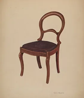 Griffith Leroy Prints: Parlor Chair, c. 1940. Creator: LeRoy Griffith