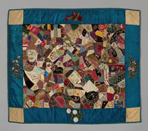 Patchwork Gallery: Parlor Throw, Illinois, c. 1890. Creator: Unknown