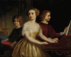 Sisters Collection: The Parmly Sisters, ca. 1857. Creator: Thomas Pritchard Rossiter