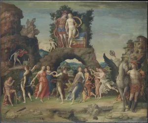 Parnassus (Mars and Venus), c. 1497. Artist: Mantegna, Andrea (1431-1506) Parnassus (Mars and Venus), c. 1497. Artist: Mantegna, Andrea (1431-1506)