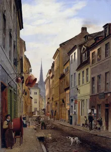 The Parochialstrasze, 1831. Artist: Gaertner, Johann Philipp Eduard (1801-1877)