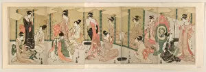 Eishi Chobunsai Collection: Parody of The Book of Joruri, c. 1789/1801. Creator: Hosoda Eishi