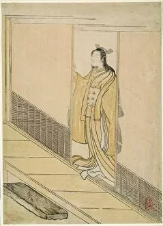 Harunobu Suzuki Collection: Parody of Kawachi-goe from 'Tales of Ise', 1765. Creator: Suzuki Harunobu