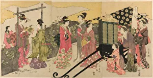 Parody of the Yugao Chapter of the Tale of Genji, c. 1795 / 97. Creator: Chokosai Eisho