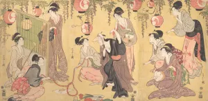 Hosoda Prints: A Parody of Yuranosuke in the Pleasure Quarters, ca. 1797. Creator: Hosoda Eishi
