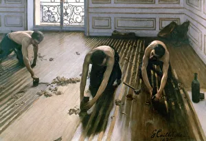 Caillebotte Prints: The Parquet Planers, 1875. Artist: Gustave Caillebotte