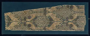 Lampas Prints: Parrots and Animals, 1300s. Creator: Unknown