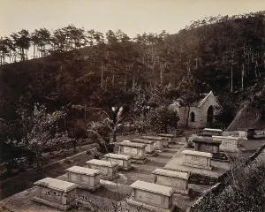 Parsee Prints: The Parsee Cemetery, Happy Valley, Hong Kong, c1873. Creator: William Pryor Floyd