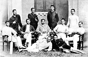 Mumbai Maharashtra India Prints: The Parsee Representative Cricket Team at Bombay - the Champion Team in India