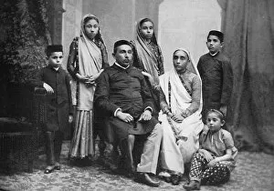 A Parsi family, 1902. Artist: Bourne & Shepherd