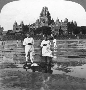 Parsee Prints: Parsis worshipping the New Moon, Bombay, India, 1903. Artist: Underwood & Underwood