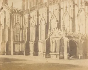 Calcutta Prints: [Part of the Exterior of the St. Pauls Cathedral, Calcutta], 1850s. Creator: Captain R