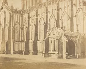 Calcutta Collection: [Part of the Exterior of the St. Pauls Cathedral, Calcutta], 1850s. Creator: Captain R