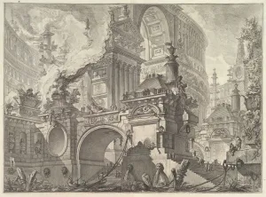 Magnificent Prints: Parte di ampio magnifico Porto all uso degli antichi Romani, ove si scuopre l inter