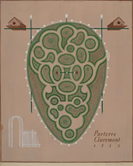 Parterre Claremont, c. 1936. Creator: Helen Miller
