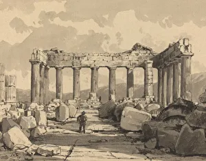 Parthenon Prints: Parthenon, Inside, 1890. Creator: Themistocles von Eckenbrecher