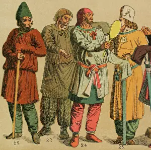 Four People Prints: Parthians, Near East, 1881. Creator: Unknown