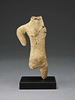 Grey Background Collection: Partial Figure of a Pregnant Women, c. 1000-300 B.C. Creator: Unknown