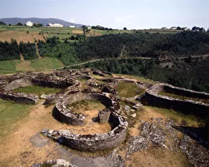 Asturias Collection: Partial view of the ruins of a Celtic Castro in Coana (Asturias)