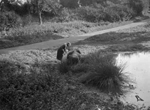 Two participants in the Bugatti Owners Club car treasure hunt, 25 October 1931. Artist