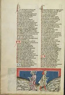 Parting Prints: The Parting of Abraham and Lot; Weltchronik, about 1400-1410. Creator: Unknown