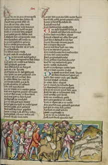 Possessions Prints: The Parting of Jacob and Laban; Weltchronik, about 1400-1410. Creator: Unknown